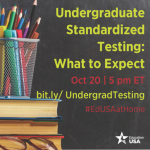 Undergraduate Standardized Testing: What To Expect. Oct 20 5 PM EDT. bit.ly/UndergradTesting